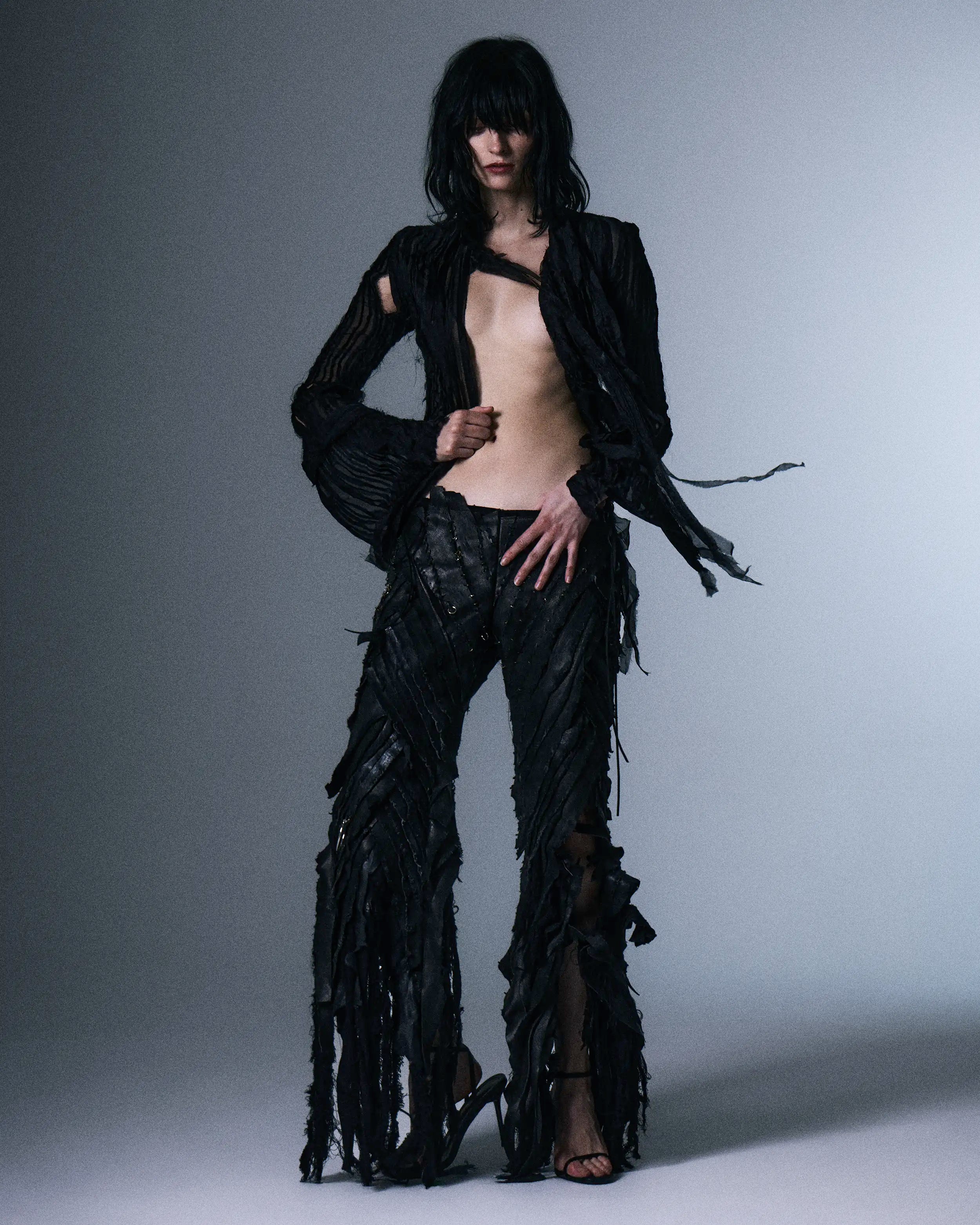 Shredded Silk Shirt