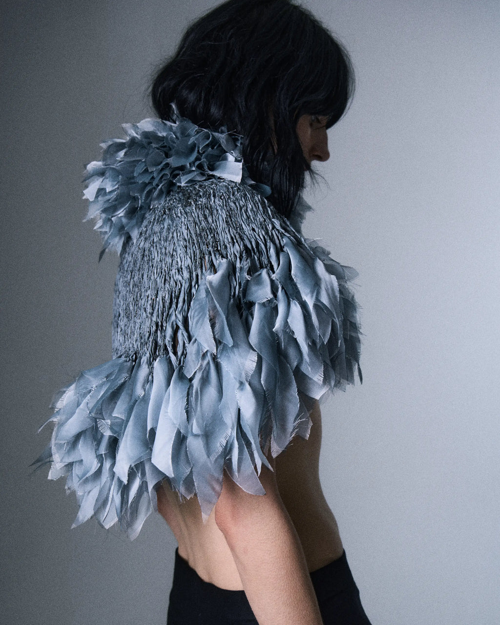 Chiffon Feather Cape