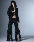 Distressed Leather Trousers